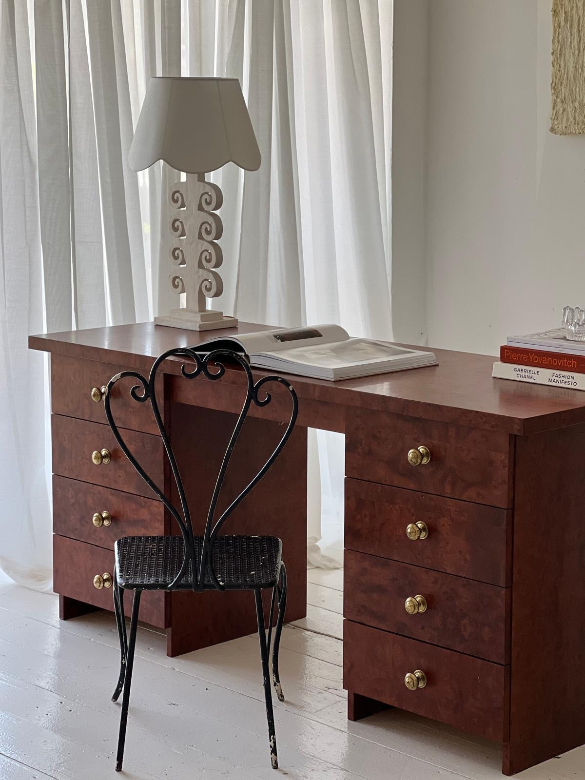 Vintage Tasmanian Myrtle Burl Desk