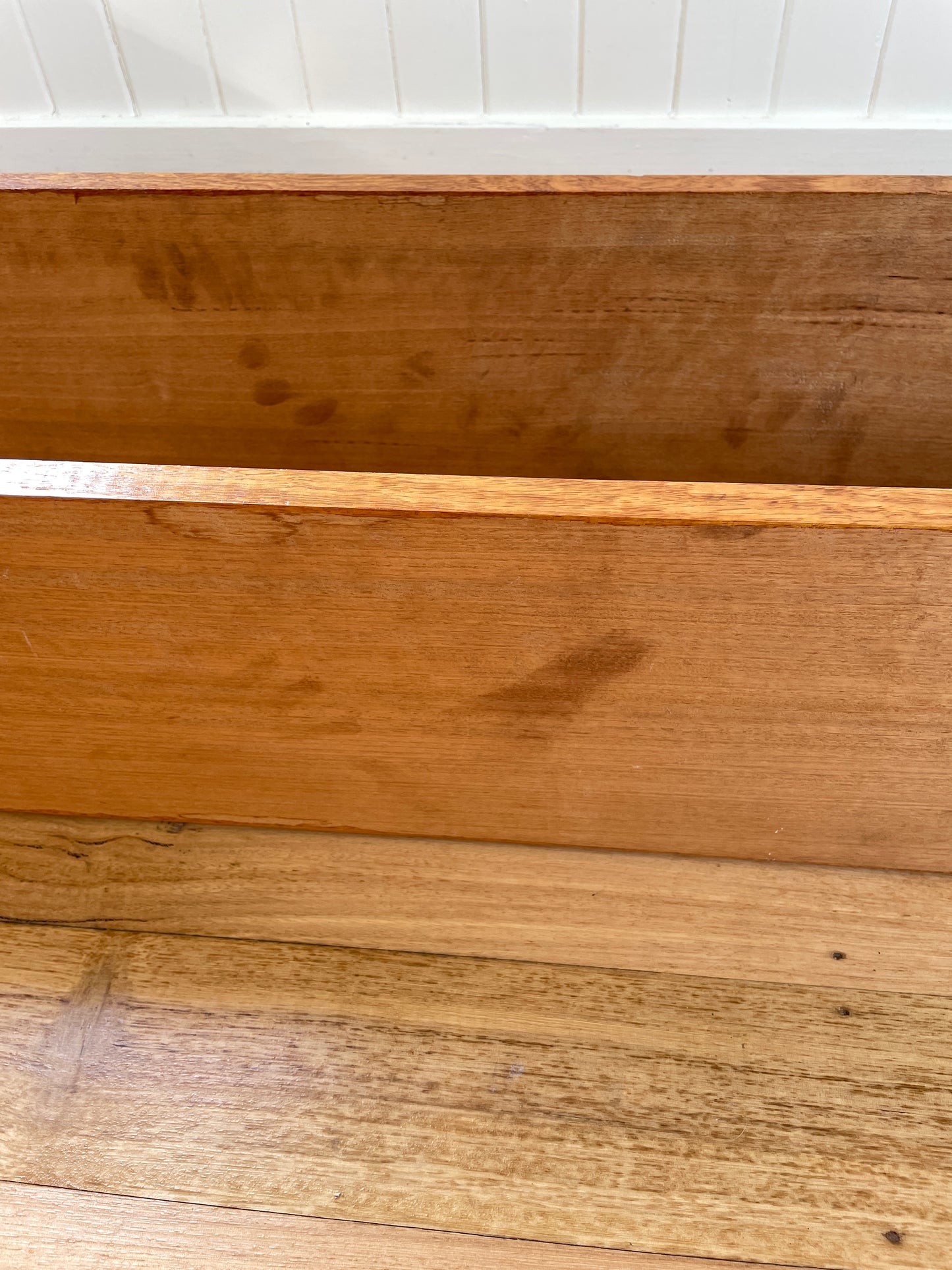 Vintage timber book shelf