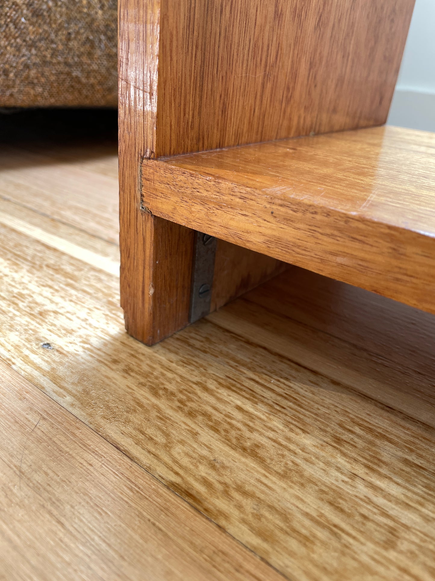 Vintage timber book shelf