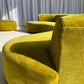 Large Bespoke Chartreuse Sofa with Ottoman