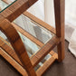 Vintage Glass and Wicker Console Table