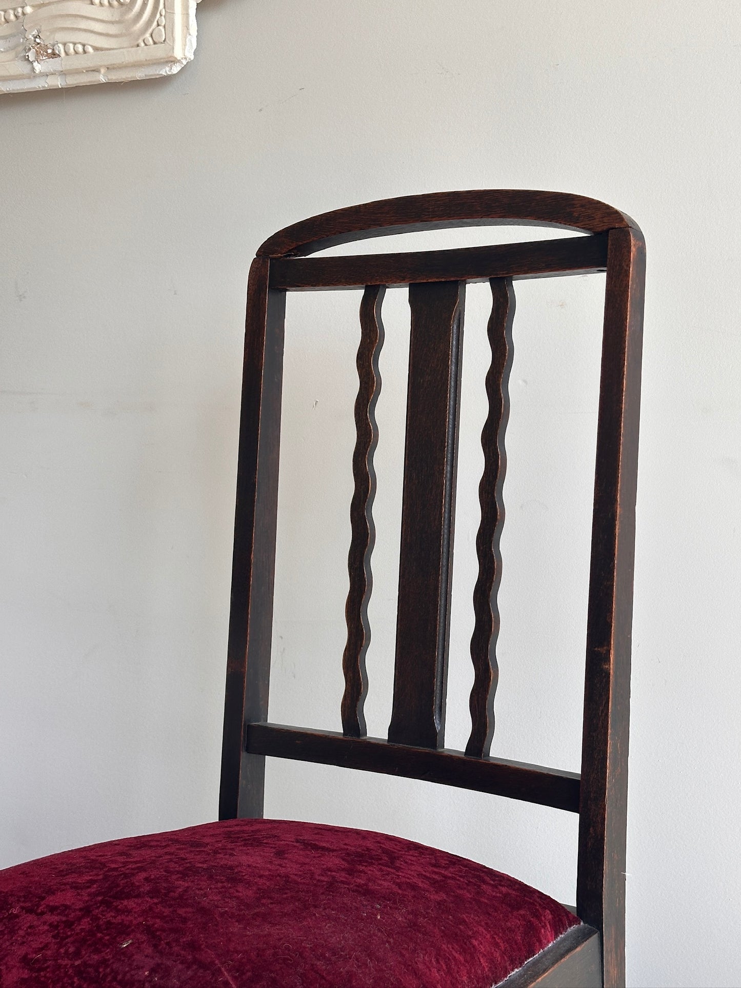 Victorian Blackened Barley-Twist Statement / Hall Chair