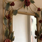 Vintage Italian Tole Hand Painted Mirror with Shelf