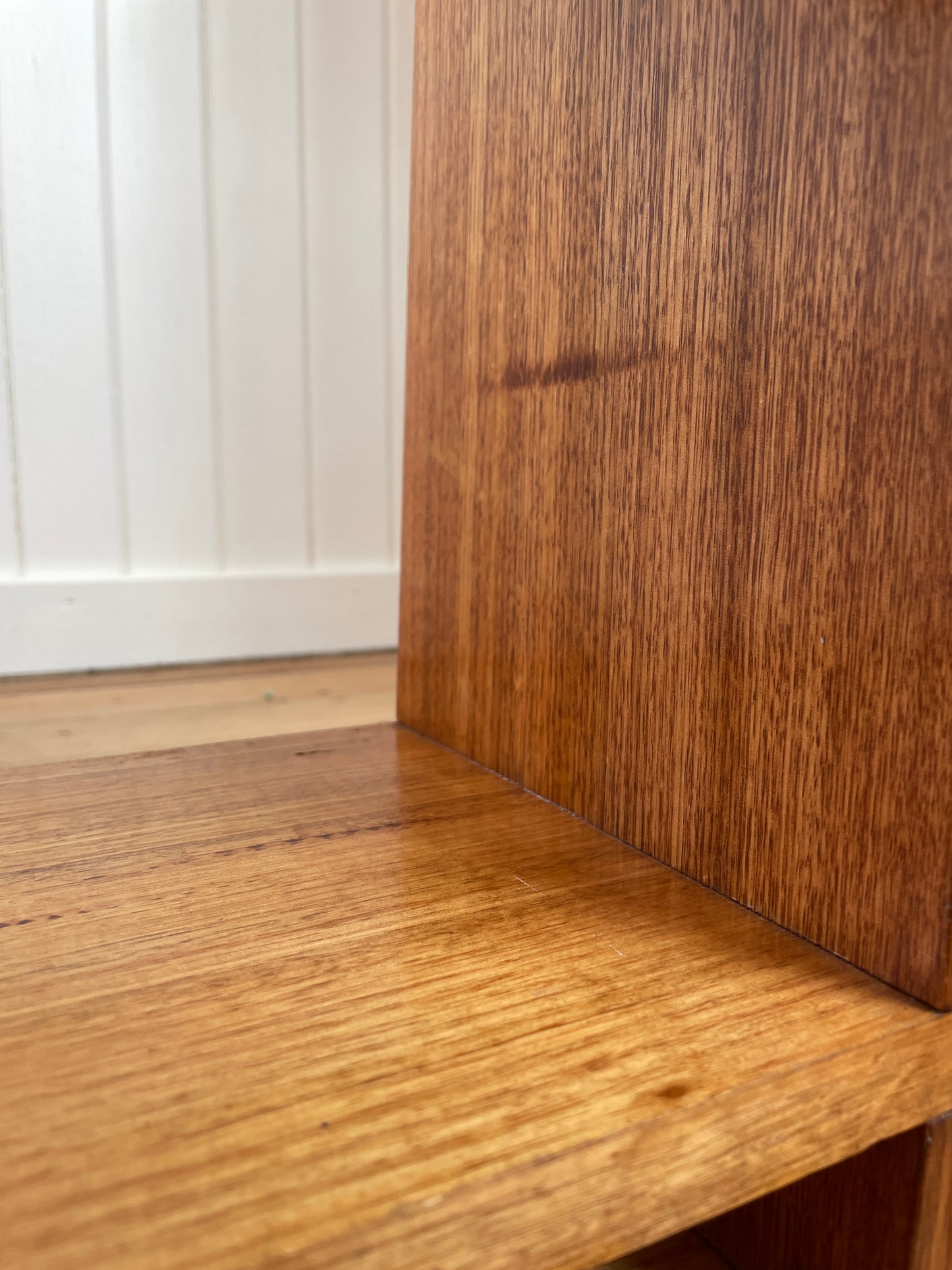 Vintage timber book shelf