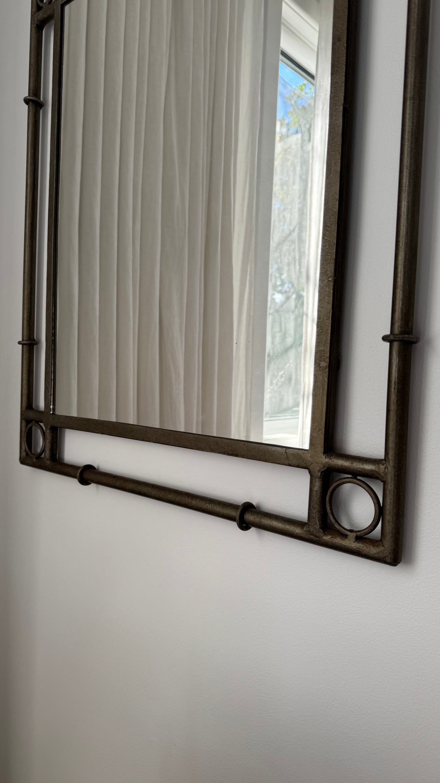 1980s Wrought Iron Hollywood Regency style Mirror
