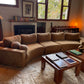On Hold - Large Modular Soft Camel Velvet Sofa