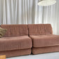Vintage Dusty Pink Chenille Modular Sofa