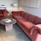 Vintage Dusty Pink Custom Made Sofas, 80's
