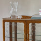 Vintage 1950s Burl & Glass Cabinet