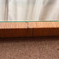Vintage Glass and Wicker Console Table