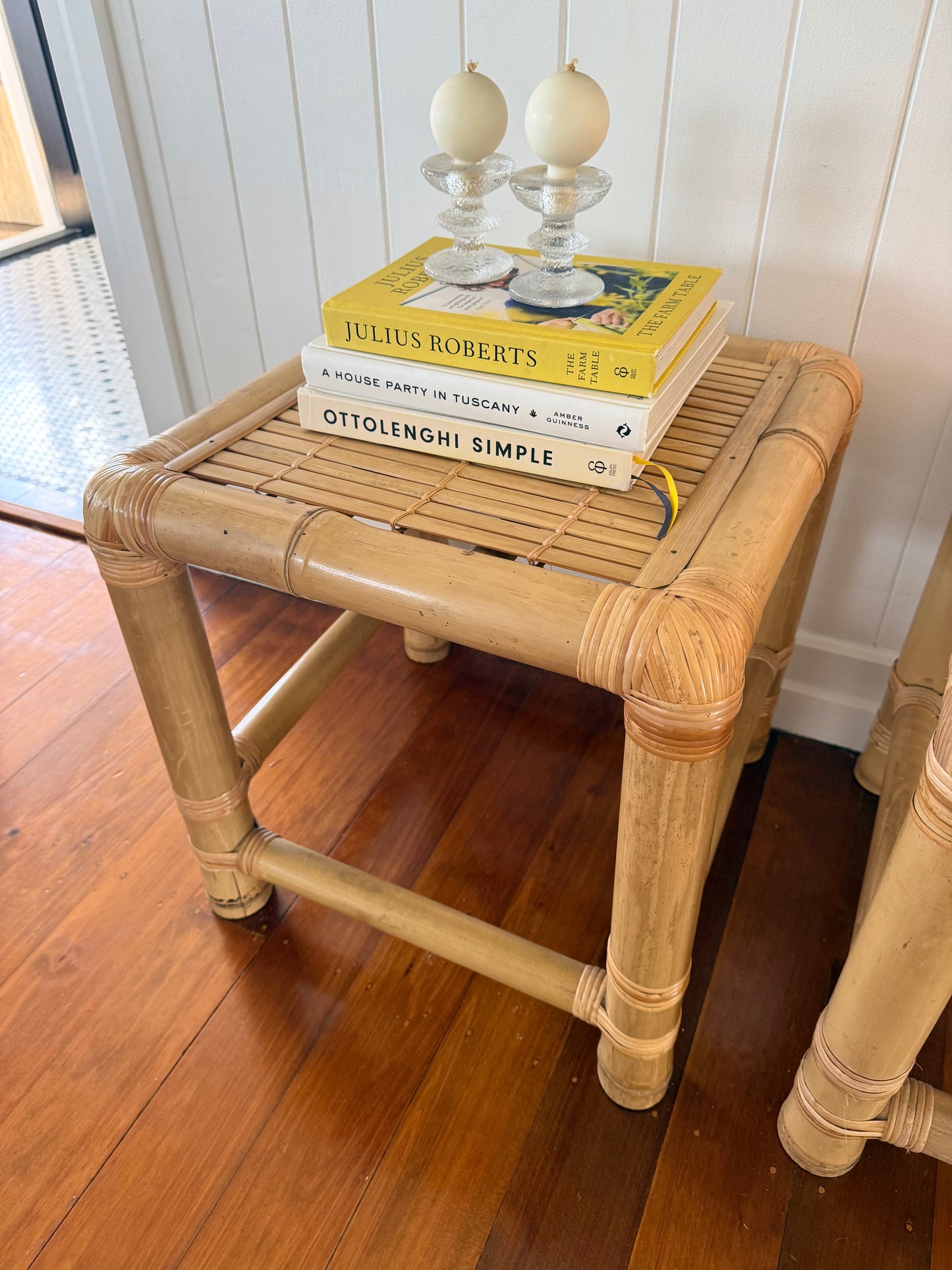 Pair of Bamboo Side Tables