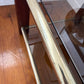 Pair of vintage timber and brass side tables
