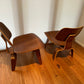 - Set of Two Herman Miller Eames LCW Walnut Lounge Chairs