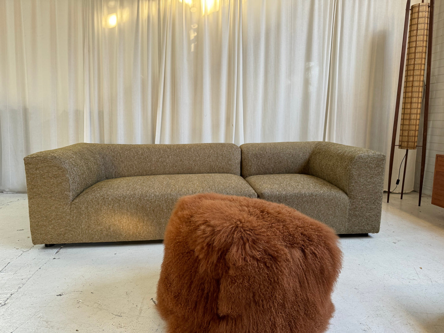 Bespoke Vintage Olive Modular Sofa Set