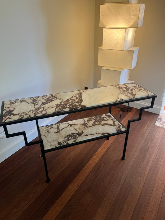 Custom Viola Marble Console