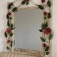 Vintage Italian Tole Hand Painted Mirror with Shelf