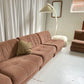Vintage Dusty Pink Chenille Modular Sofa