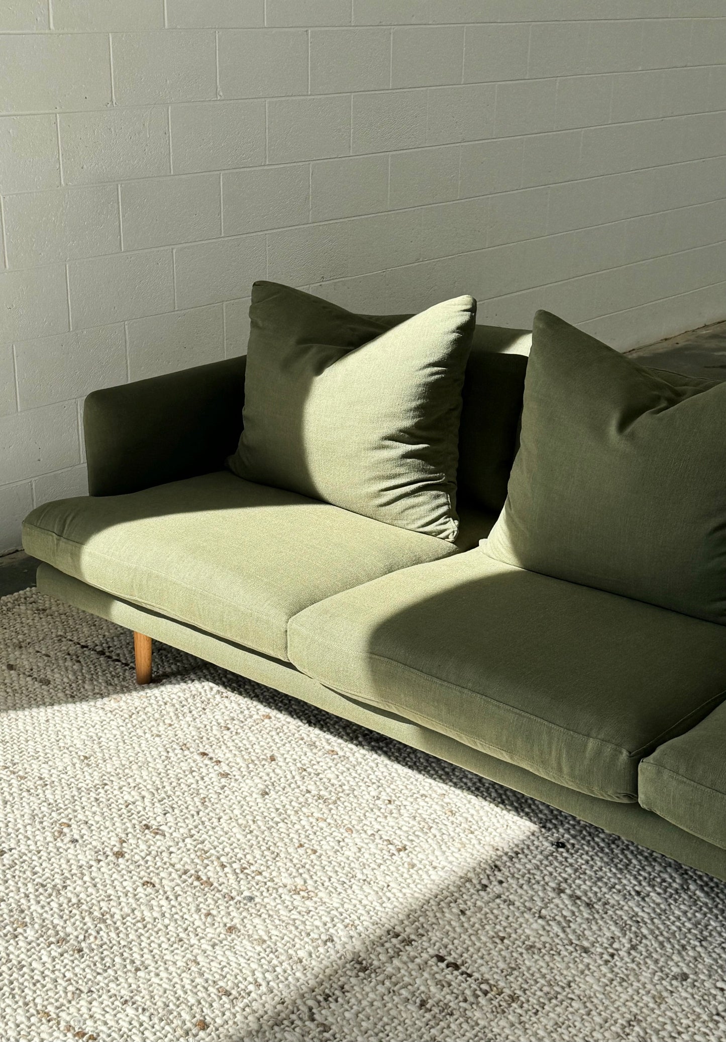 Custom Linen Jardan Nook Sofa