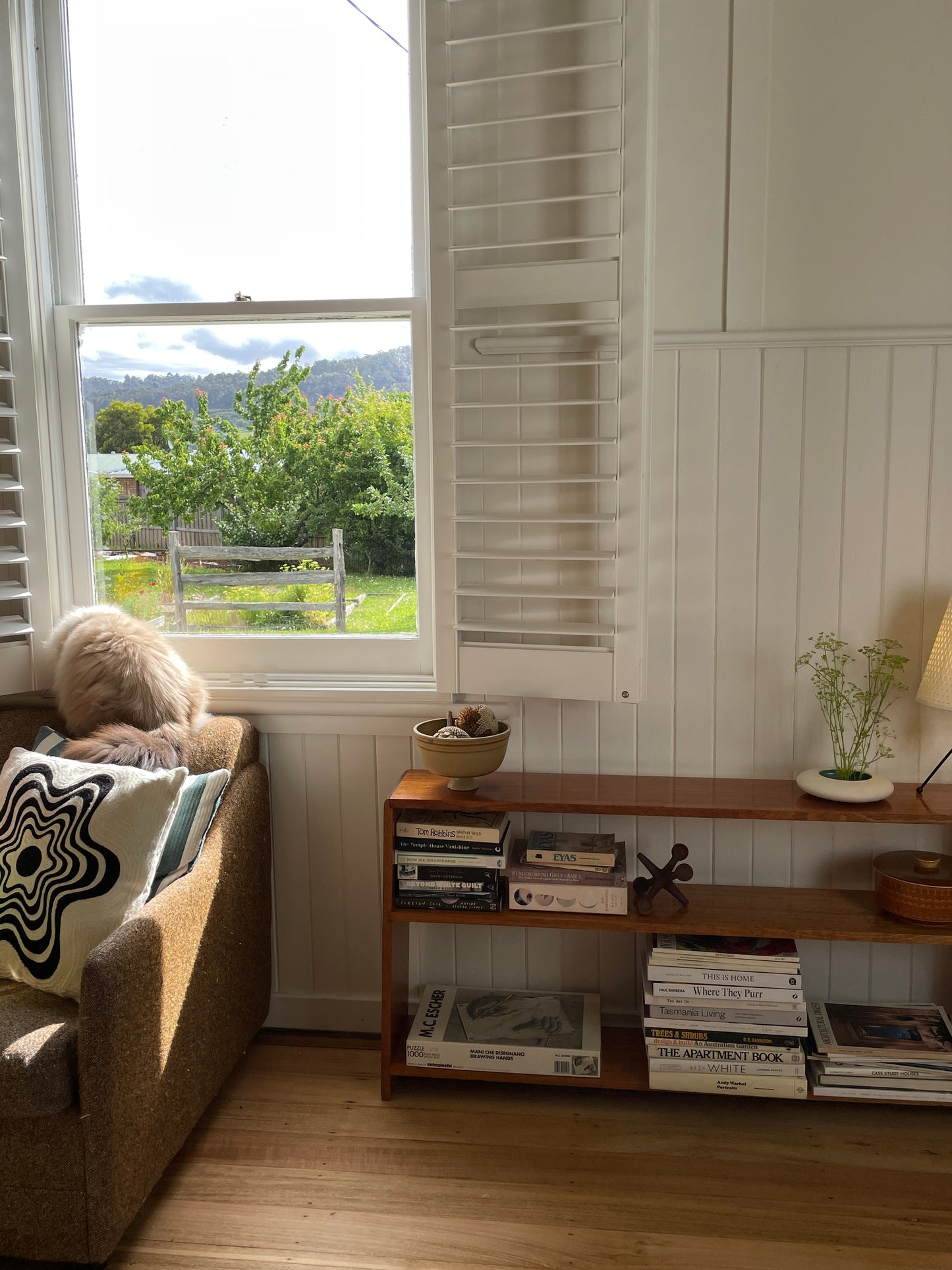 Vintage timber book shelf