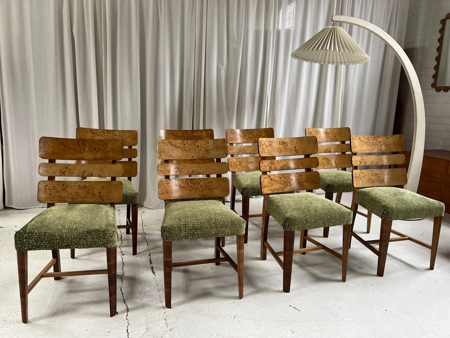 Restored Burl Chairs - Set of Eight