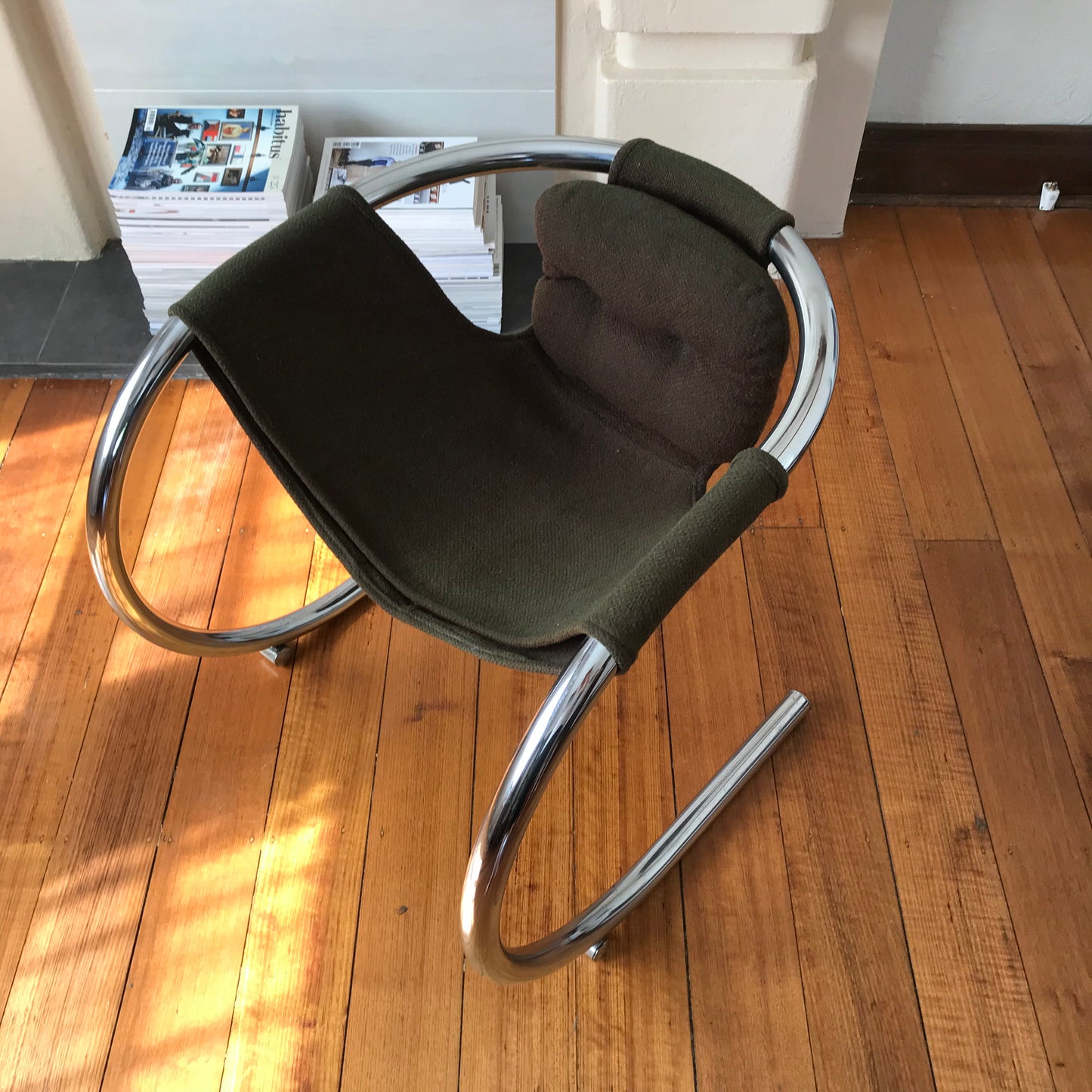 Byron Botker Chrome Cantilever Chair for Landes California, 1970s