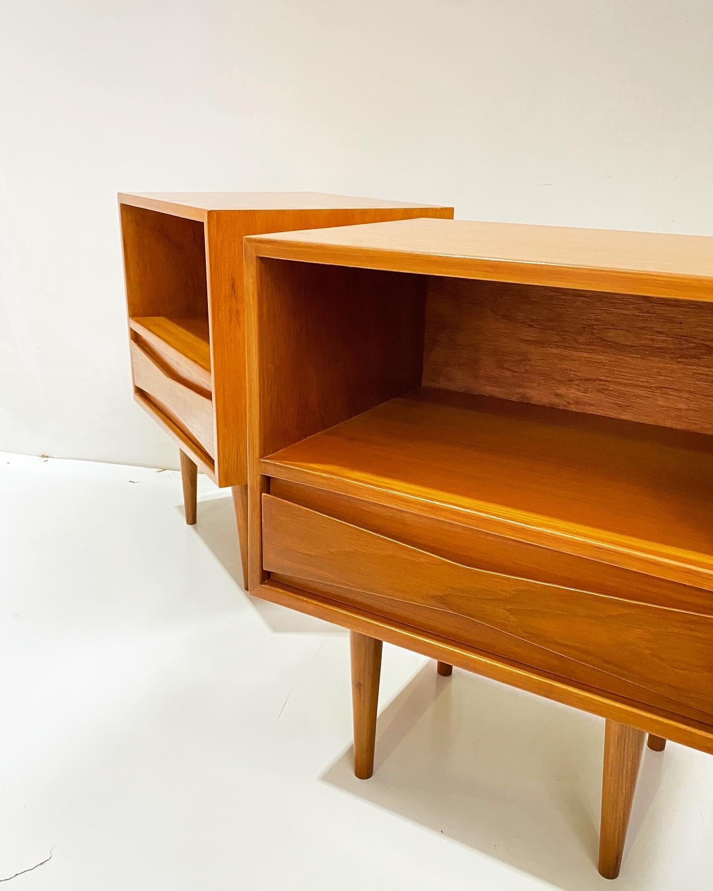 Pair of Teak Bedside Tables