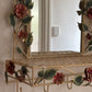 Vintage Italian Tole Hand Painted Mirror with Shelf