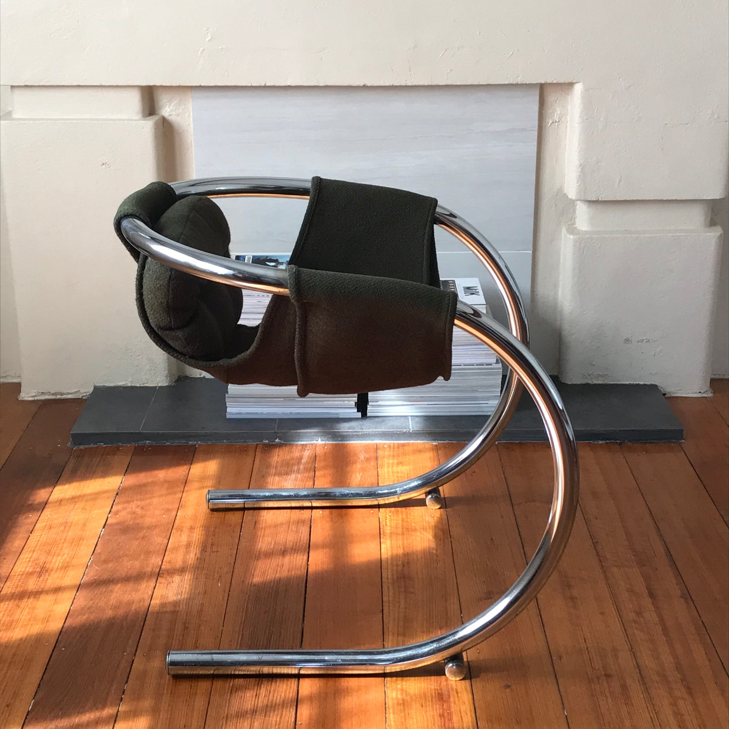 Byron Botker Chrome Cantilever Chair for Landes California, 1970s