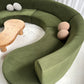 Bespoke Green Curved Modular Sofa