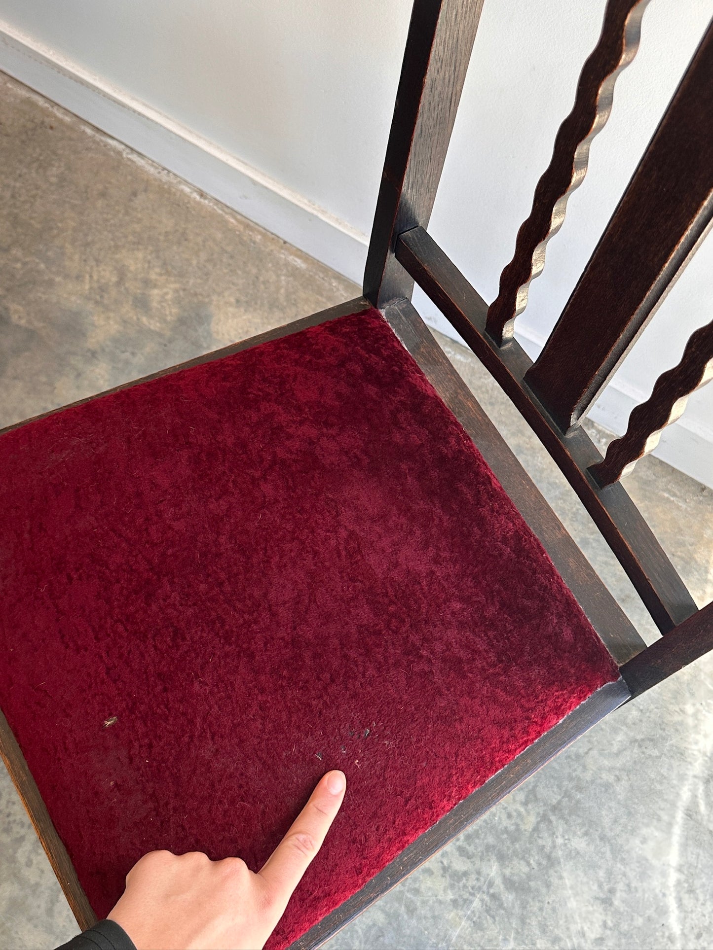 Victorian Blackened Barley-Twist Statement / Hall Chair