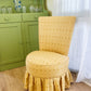 Vintage Upholstered Occasional Chair with Skirt Base