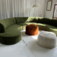 Bespoke Green Curved Modular Sofa