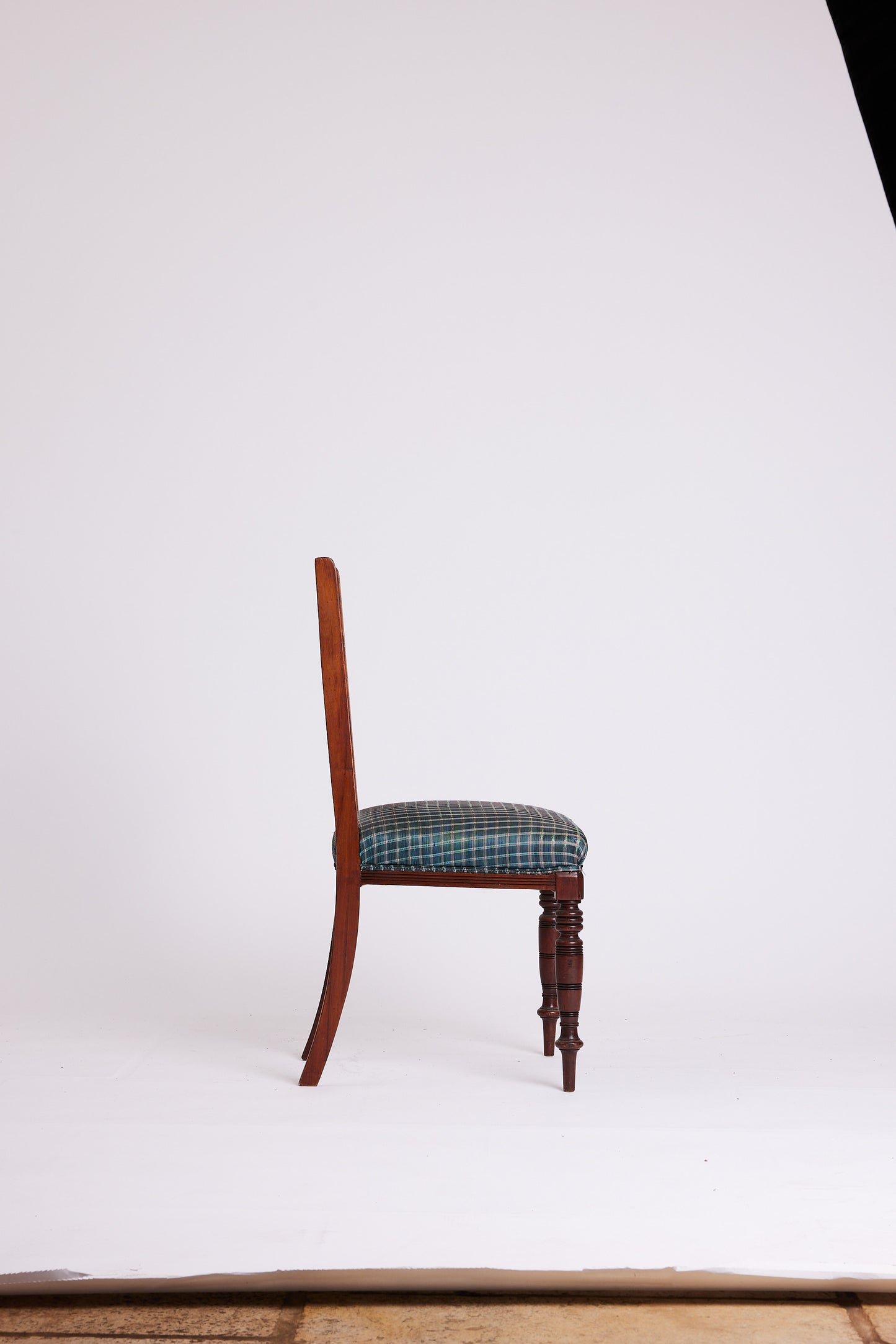 Set of 4 Victorian Dining Chairs in Archived Jim Thompson Silk