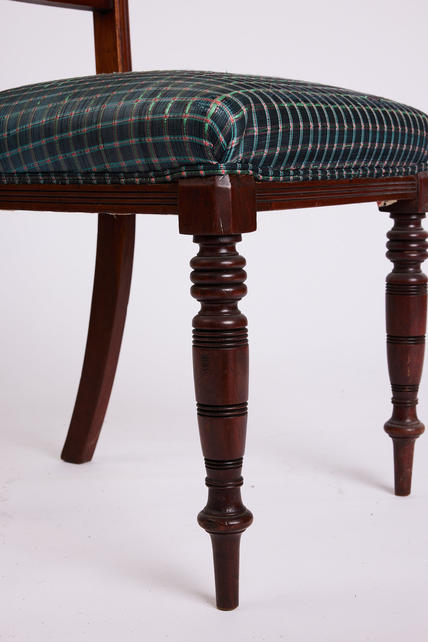 Set of 4 Victorian Dining Chairs in Archived Jim Thompson Silk
