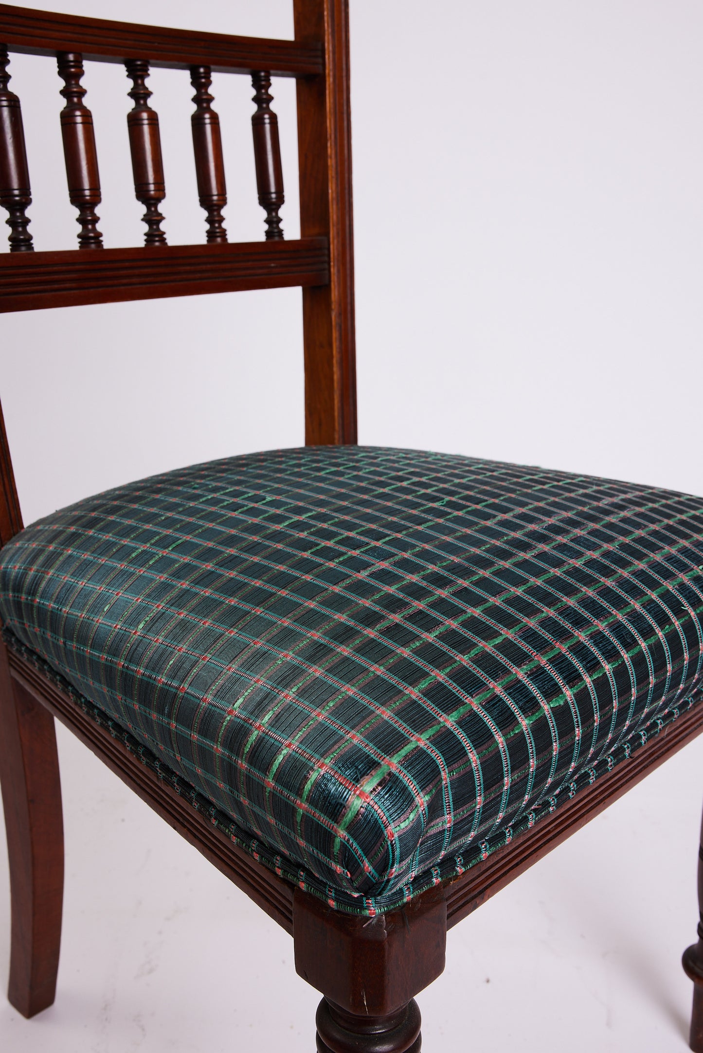 Set of 4 Victorian Dining Chairs in Archived Jim Thompson Silk