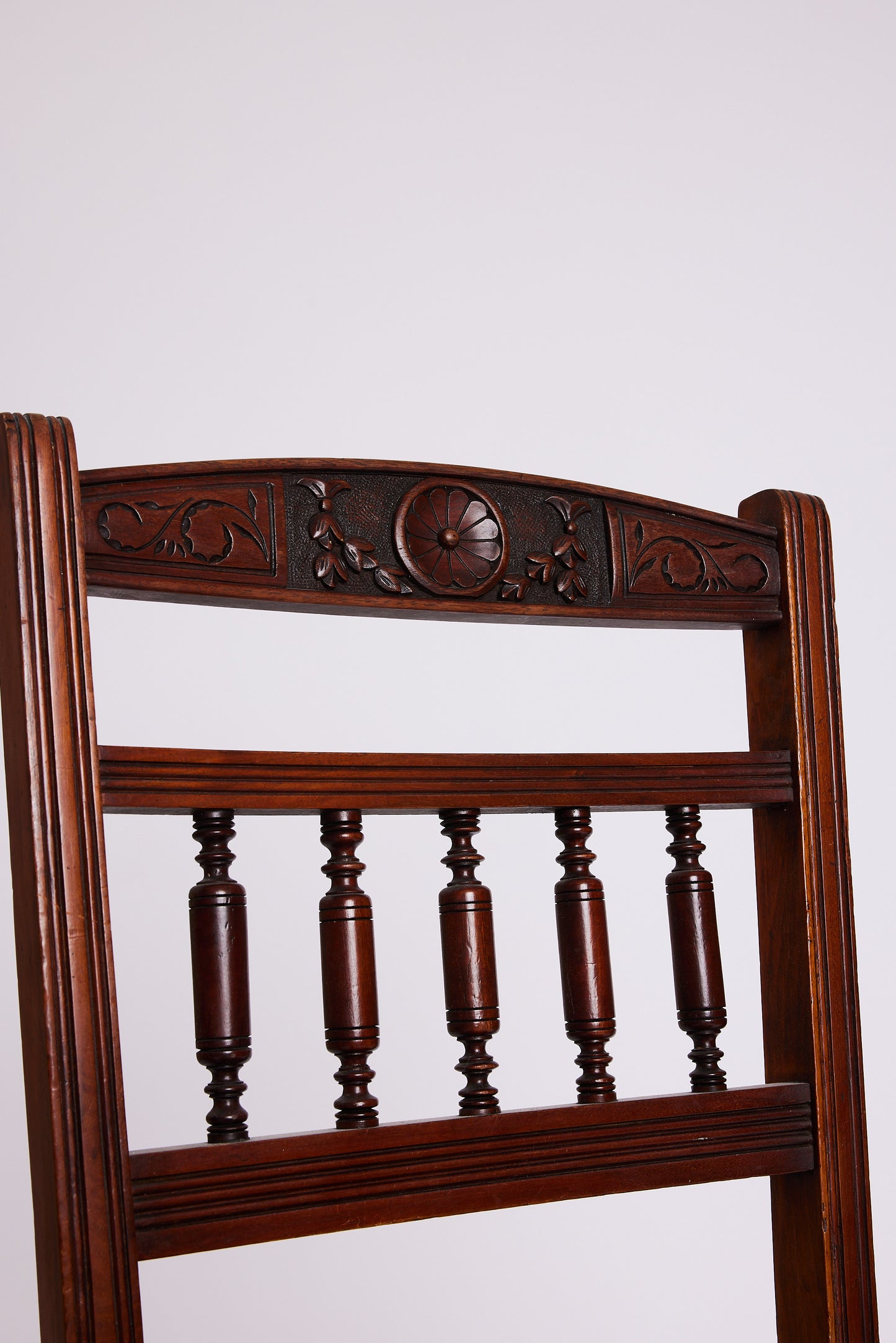 Set of 4 Victorian Dining Chairs in Archived Jim Thompson Silk