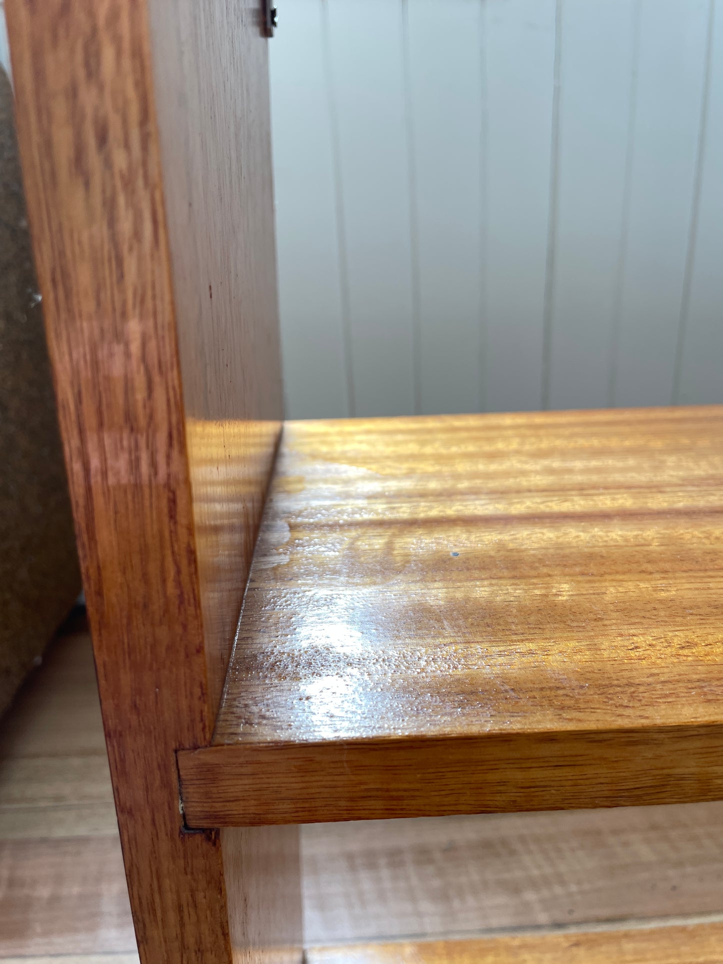 Vintage timber book shelf
