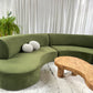 Bespoke Green Curved Modular Sofa