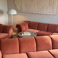 Vintage Dusty Pink Custom Made Sofas, 80's