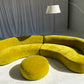 Large Bespoke Chartreuse Sofa with Ottoman