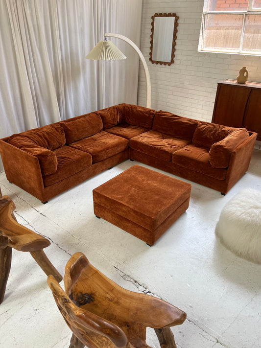 Burnt Orange Simmons Modular Set