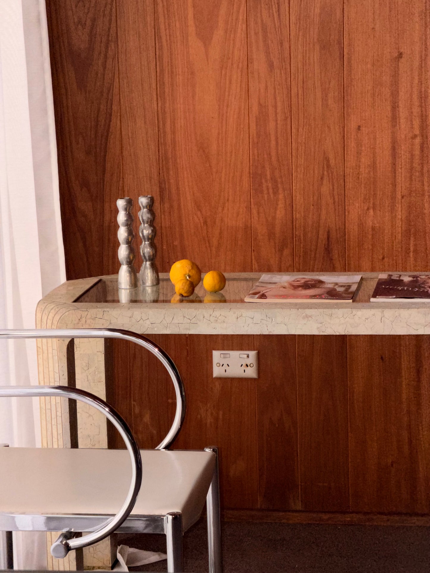Rare Vintage Tessellated Stone Console Table