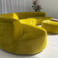 Large Bespoke Chartreuse Sofa with Ottoman