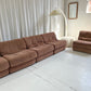 Vintage Dusty Pink Chenille Modular Sofa