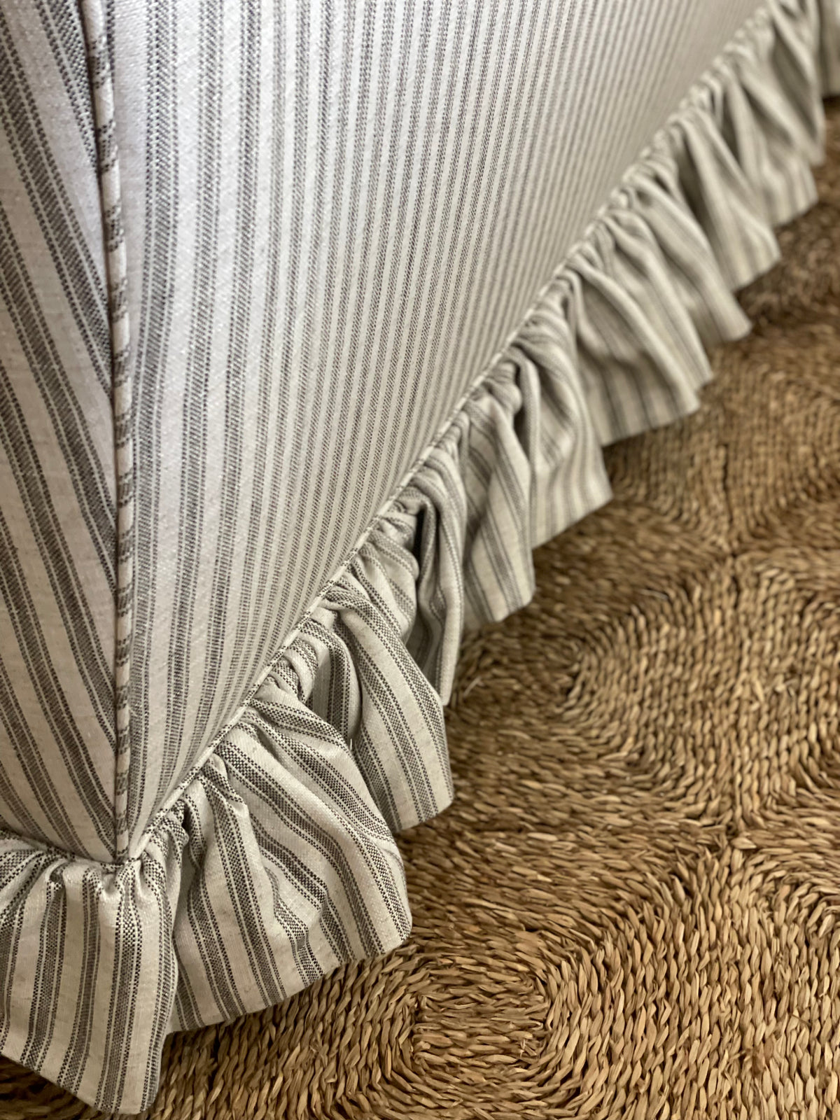 Striped Ruffle Sofa