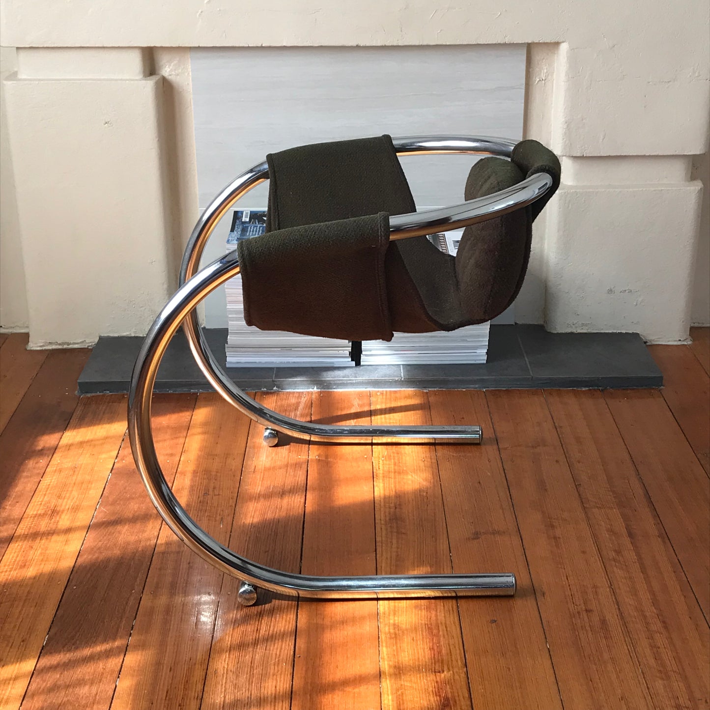 Byron Botker Chrome Cantilever Chair for Landes California, 1970s