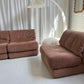 Vintage Dusty Pink Chenille Modular Sofa