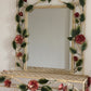 Vintage Italian Tole Hand Painted Mirror with Shelf