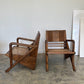 Vintage Burmese Teak and Rattan Easy Chair - Two Available