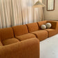 Bespoke Vintage Boucle Curved Modular Sofa